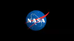 NASA logo on black background