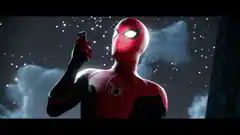 Spider-Man looking at phone
