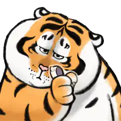 cartoon tiger giving thumbs up