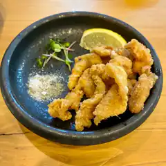 fried calamari with lemon and herbs