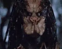 Predator opens mouth wide