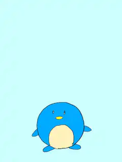 Piplup stretching upwards