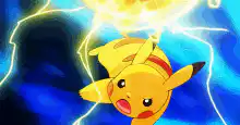 Pikachu using Thunderbolt