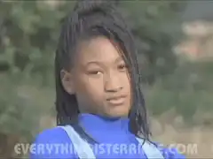 Girl with braids side eye