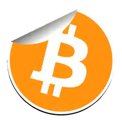 Bitcoin sticker peeling