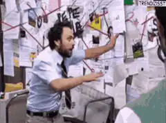 Charlie Day explaining the conspiracy board