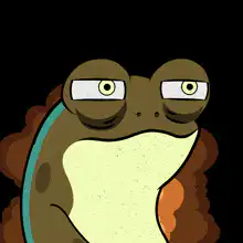 Frobo the frog looking bored