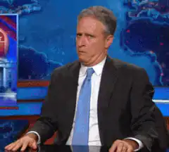 Jon Stewart gives the middle finger