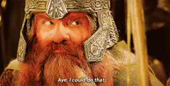Gimli Aye I Could Do That