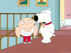 Muscular Stewie and Brian