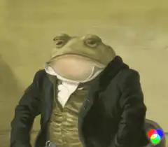 Frog in Suit Nodding
