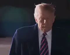 Donald Trump serious face