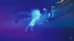 Master Chief uses the Halo ring's energy