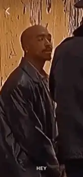 Tupac says hey and waves