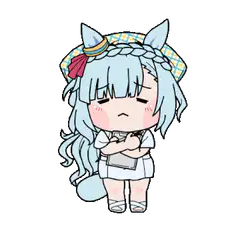 chibi horse girl pouting