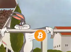 Bugs Bunny holding Bitcoin