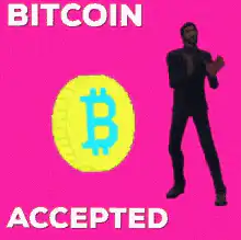 Bitcoin Accepted Dancing Man