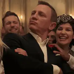 Daniel Craig as James Bond smirking