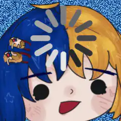 Chibi character with loading spinner