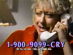 1-900-9099-CRY phone number ad