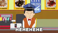 City Airlines employee laughing