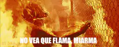 Person on fire behind fence