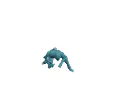 Blue 3D Mannequin Dancing