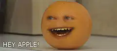 Annoying Orange says Hey Apple Knife