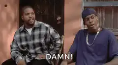 Ice Cube and Chris Tucker saying Damn!
