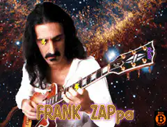 Frank Zappa playing guitar in space
