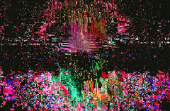 Colorful glitch art animation