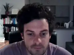 Man looking down with tired eyes