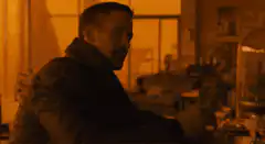 Ryan Gosling drinks whiskey in Blade Runner 2049