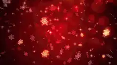 Red Christmas snowflakes and sparkles