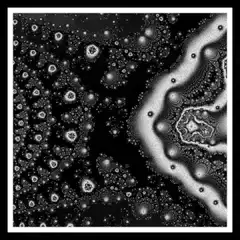 black and white fractal zoom animation