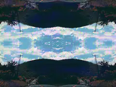 kaleidoscope road and sky