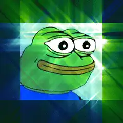 Pepe the Frog with green light effect
