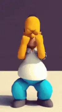 Homer Simpson 3D model shaking