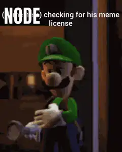 Luigi checking for his meme license