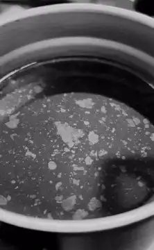 Pot of boiling liquid