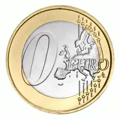 0 Euro coin spinning
