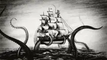 Octopus ships fighting