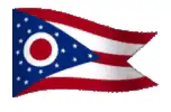 Ohio state flag waving