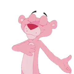 Pink Panther shrugging