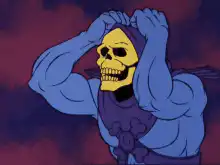 Skeletor holding his head