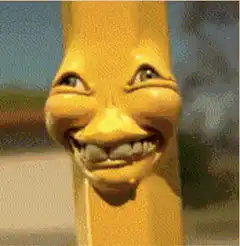 Smiling yellow pole face