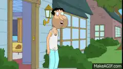 Peter Griffin pointing outside