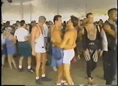 Men dancing at a gay club