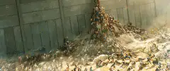 Helicopter crash into zombie horde