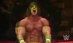 Macho Man Randy Savage screaming